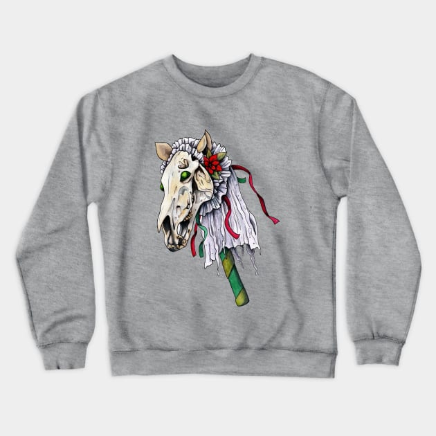 Mari Lwyd Crewneck Sweatshirt by Reel Fun Studios